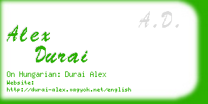 alex durai business card